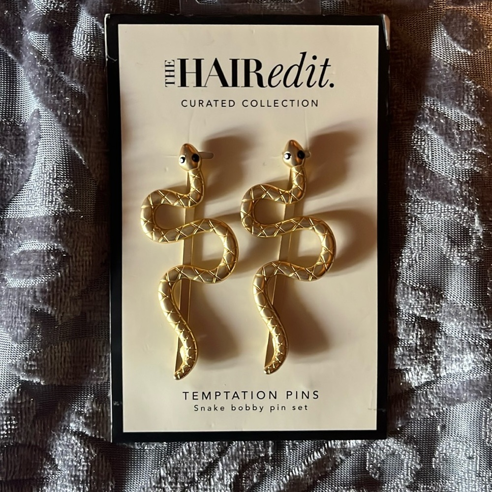 Gold Snake Temptation Hair Pins